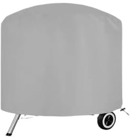 LOVSSU Barbecue Abdeckung Outdoor Grillabdeckung Grillabdeckung Regenschutz BBQ Abdeckung Rundgrill Grau Garten Wasserdicht Fur Barbecue(210D 71x56cm)