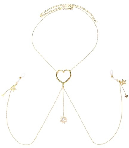 Collana a catena per il corpo in lega alla moda pratica collana a catena adatta per donne alla moda per un look unico
