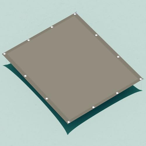 Tenda a Vela 3 x 4 m Antivento/Protezione UV Ombreggiante Impermeabile Protezione Solare Respirante Anti UV per Esterno Terrazzo Balcone Giardino, Cachi