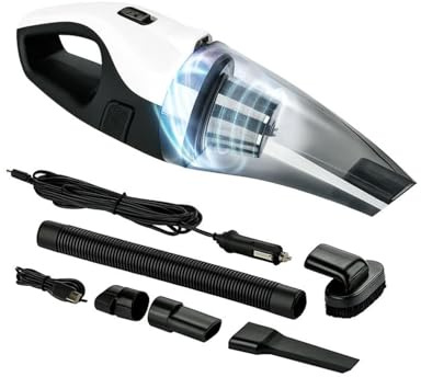 Handheld Vacuum Cleaner, Powerful Suction Portable Lightweight Hand Held Vacuum Cordless with 25-30Mins Long Runtime Rechargeable Battery Quick Charge for Home, Car, Carpet Stairs, Pet Hair Cleaning