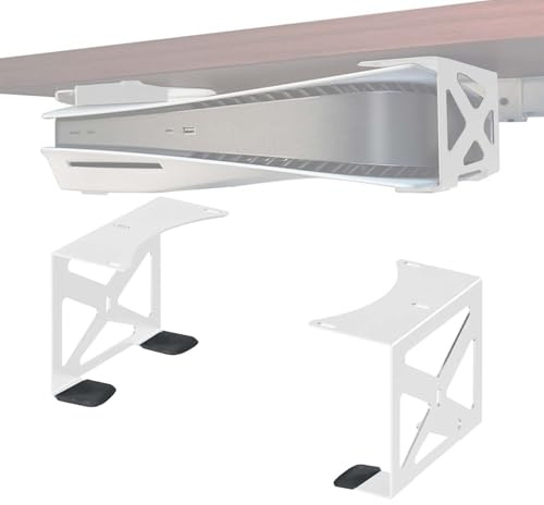 TREABEAR Support pour PS5 Horizontal Blanc, Support Manette pour ps5Console, Support pour PS5/Slim, Socle pour PS5 Horizontal Compatible Disque Et Édition Numérique