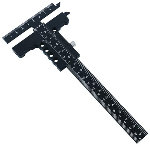 Osmond Woodworking Scriber Gauge Measuring Tool T-Square Scribing Marking Framing Ruler Aluminum Alloy Sliding Marking Gauge A