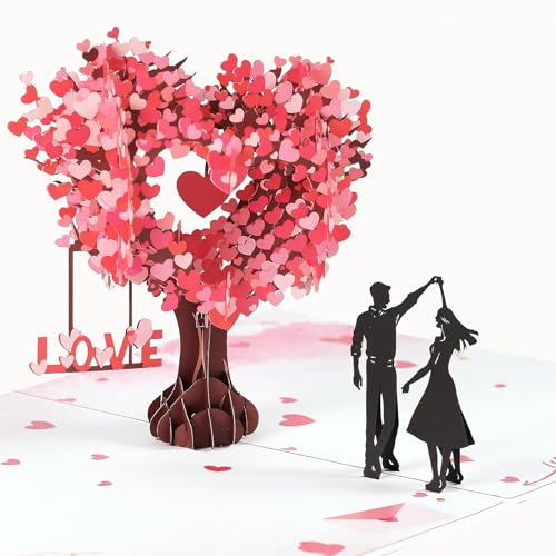 Générique Biglietti di nozze 3D, biglietti di San Valentino e di compleanno, biglietti di nozze, adatti per matrimoni, compleanni romantici, compleanni, San Valentino, Natale, Capodanno
