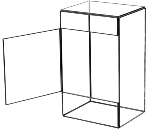 Kisangel Glas Terrarium Tischdeko Geometrischer Pflanzenhalter aus Glas und Metall Langlebig Leicht für Zimmer Garten Büro Kreative Mikrolandschaft Vase
