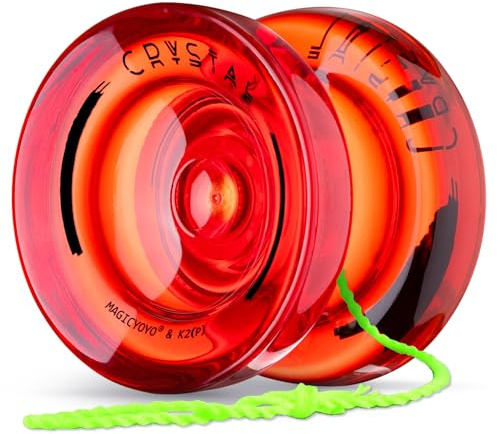 MAGICYOYO K2 JoJo para niños, JoJo profesional de dedo giratorio - De doble uso (reactivo y no reactivo) Yoyo para principiantes y avanzados, con 12 cuerdas JoJo, rodamiento Yo Yo y herramienta