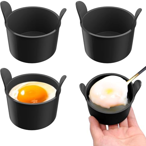 Pocheuses à œufs en silicone, coquetiers à pocher en silicone,Braconnier antiadhésif pour chaudière à œufs 4 pièces | Coquetiers pour pocher les, moule à pochés pour cuisinière, micro-ondes