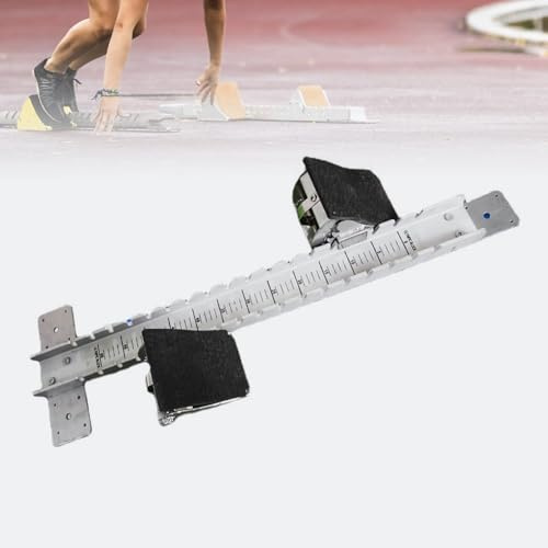 DLYZAYE 78cm Aluminum Alloy Starting Block, Plastic Track Starting Block, Special Running Aid for Track and Field Competitions (Silver)