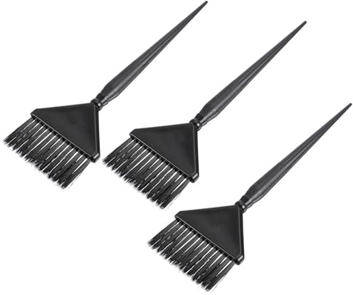 Toddmomy Pinceles para Teñir el Cabello para Salón Profesional y Uso Cómodo Aplicación Uniforme Juego de 3 de PC Color Negro Color Aleatorio y DIY Personal