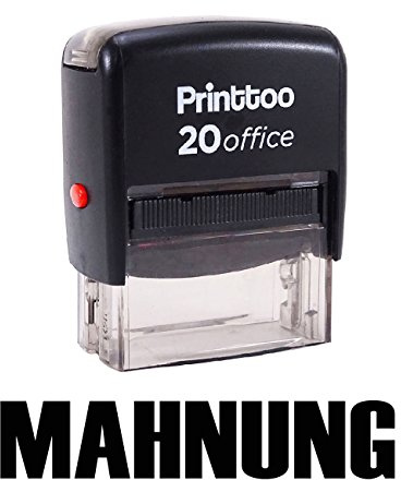 Printtoo Stempel Buro stationar Bedrucktes Stamp MAHNUNG Selbstfarber - Schwarz