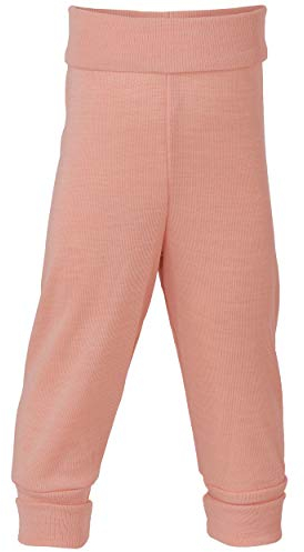 Engel Baby Hose mit Nabelbund reine Bio-Wolle/Seide, Lachs, 74/80