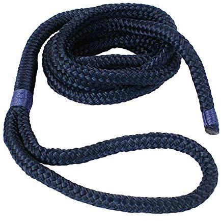 HDmirrorR Cabo Boot Fenderleine | Festmacherleine | Fenderseil | Tau | Seil 8, 10, 12 mm Durchmesser mit Auge, 2 m oder 3 m Lang, in Dunkelblau (ø 12 mm, 3 m lang)