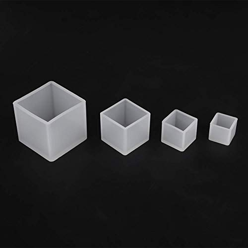 4 stücke epoxidharz formen, Platz würfel antihaft harz formen transparent für diy epoxidharz kristall ornamente handwerk