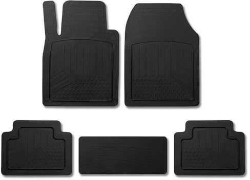 Fußmatten Gummimatten 3D Matte kompatibel mit Dacia Dokker Gummi Schwarz 5tlg