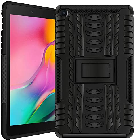 Verco Hülle für Samsung Galaxy Tab A 8.0 2019, Outdoor Schutzhülle Armor Tablet Case Cover [T290 / T295], Schwarz