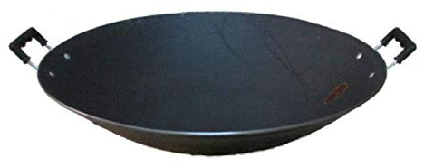 HUOQILIN Wok, padella antiaderente non patinata per la casa, in ghisa, binar, pentola a induzione universale in ghisa 40 cm.