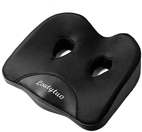 LOUTYTUO Seat Cushion Pillow,100% Memory Foam and Washable Cover,for Office Chair,Car Seat and Wheelchair, Soft Support Seat Cushion