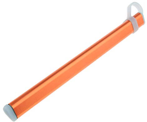 Inzopo Tubo de soporte para palillos, ultraligero de aluminio para almacenamiento de palillos con tapa corta naranja
