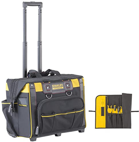 Stanley Fatmax Fmst1-80148 Borsa Porta Utensili Con Ruote Fatmax, 50 X 36X 41Cm & 1-93-601 Fodero Porta Attrezzi 12 Tasche
