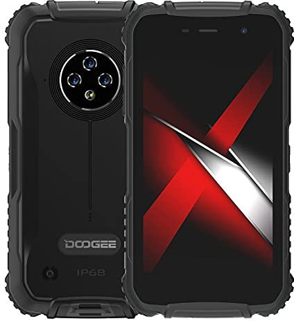 4G Outdoor Smartphone Ohne Vertrag DOOGEE S35, Android 10 IP68 Robustes Handy, 2GB+16GB (Unterstützung 256GB SD-Karte),5,0’’HD+, 13MP Triple-Kamera, DUAL SIM, Gesichts Entsperrung GPS WiFi Schwarz