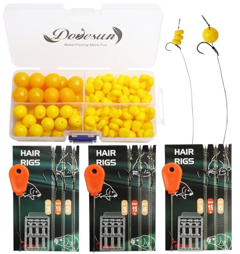 Dovesun 41Stück Karpfenhaken Karpfen Rigs Karpfen Köder Kit Karpfen Angeln Angelausrüstung Zubehör 6#4#2#
