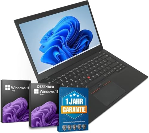 Lenovo Ordenador portátil ThinkPad T460s de 14 pulgadas Full HD Intel Core i5-6300U @ hasta 3 GHz 8 GB 256 GB SSD con Windows 11 Pro y software antivirus, incluye 12 meses de garantía(reacondicionado)