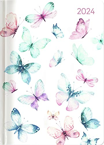 Ladytimer Butterfly 2024 - Schmetterling - Taschenkalender A6 (10,7x15,2 cm) - Weekly - 192 Seiten - Notiz-Buch - Termin-Planer - Alpha Edition