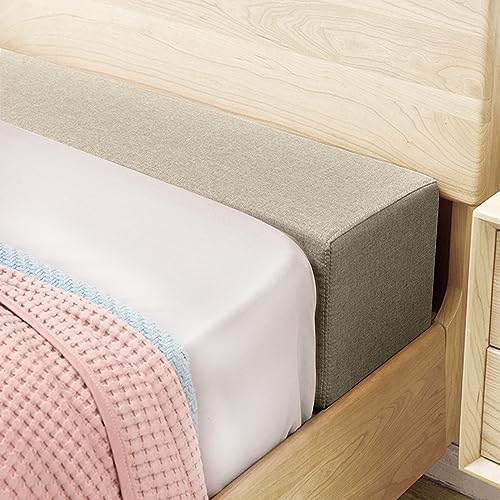 Matratzenkeil, zum Füllen der Lücke zwischen Matratze und Kopfteil/Wand/Bett, Liebesbrücke für Matratzen für alle gängigen Matratzen, Hochdichter Schwamm mit abnehmbarem Bezug(119x5x10cm-Beige)