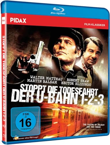 Stoppt die Todesfahrt der U-Bahn 1-2-3 (The Taking of Pelham One Two Three) Spannender Kult-Thriller mit Starbesetzung (Pidax Film-Klassiker) [Blu-ray]