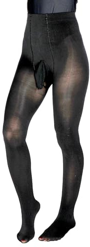 Mona's Choice Womens & Mens Velvet Soft Opaque XL Tights (Mens Open Sheath, Black)