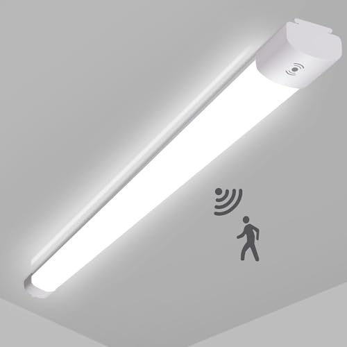 LEOEU 58CM Plafón LED Techo con Sensor Movimiento, 20W 2200LM Fluorescente LED con Radar Detector para Habitacion Balcón Pasillo Salon Cocina Baño Garaje