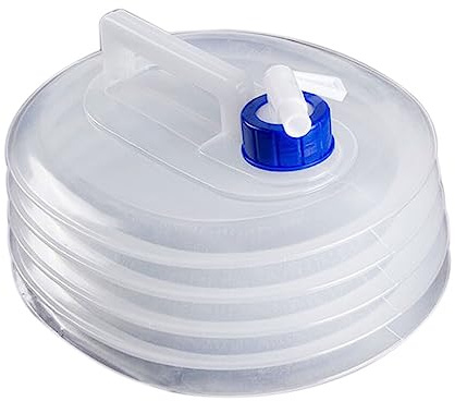 lopituwe Réservoir d'eau pliable réservoir à boire équipement de plein air grande capacité seau pliant artisanat randonnée bouteille, blanc bleu, 10L