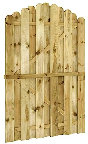Kavolet Gartentor, Ataketenzaun Tor, Gartentüren Holz, Sichtschutzzaun, Lamellenzaun, Imprägniertes Kiefernholz 100x150 cm