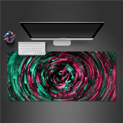 QiHon Gaming Mauspad XXL Grün Lila Großes Mauspad Schreibtischauflage mit Vernähte Kanten Einer speziellen Oberfläche verbessert Geschwindigkeit und Präzision 1000x500x2mm