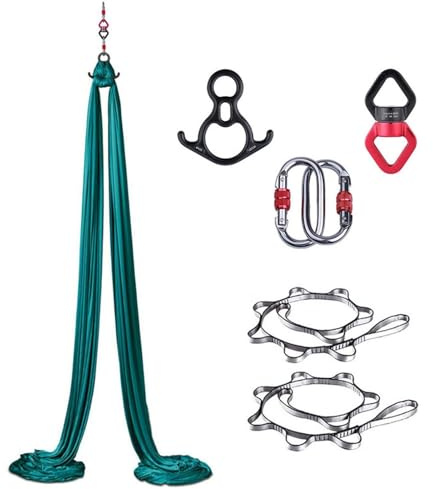Aerial Yogatuch, Yoga Vertikaltuch, Yoga Hängematte, Aerial Yoga Schaukel, Trapez Schaukel, Schaukeltuch, Yogatuch Zum Aufhängen, Anti-Schwerkraft Yoga Pilates, mit Zubehör, bis 300 kg belastbar