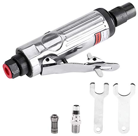 Hapivida Luft Stabschleifer, 1/4 Zoll 23000 U/min Pneumatischer Gerader Stabschleifer Luftbetriebener Stabschleifer zum Schleifen, Schneiden, Polieren(Splitter)