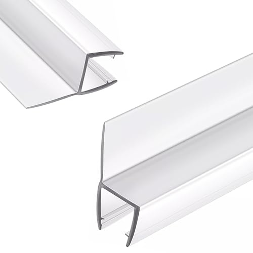 2 Pack Shower Door Side Seal Strip, 1/2 X 78 H-Type Frameless Shower Door Seal Suitable for 1/2 Inch (12mm) Glass Door Seal Strip