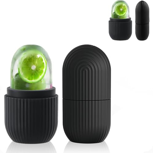 Jushion Eisroller Gesicht Silikon, Ice Roller zum Einfrieren, Kühlroller gegen Augen Schwellungen, Poren verkleinern, Gesichtsmassagegerät Kühlung für Hautpflege Damen