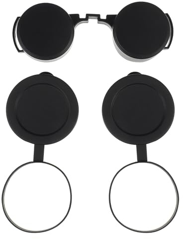 3 Pcs Rubber Objective Lens Caps for Binoculars, Black