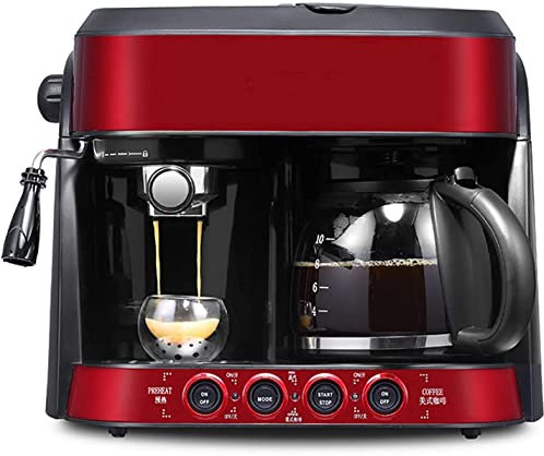 QUSYZD Cafetera semiautomática, cafetera de Acero Inoxidable, cafetera Inteligente pequeña para el hogar, cafetera de Goteo de Doble Uso con Filtro multifunción,