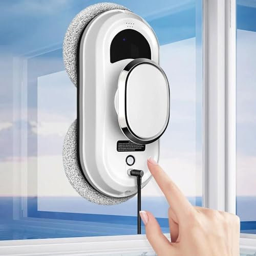 CraftNestUK Electric Window Cleaner Robot, Smart Window Cleaner Cleaning Robot with 2800pa Strong Suction, Window Glass Vacuum Robot with Remote Control