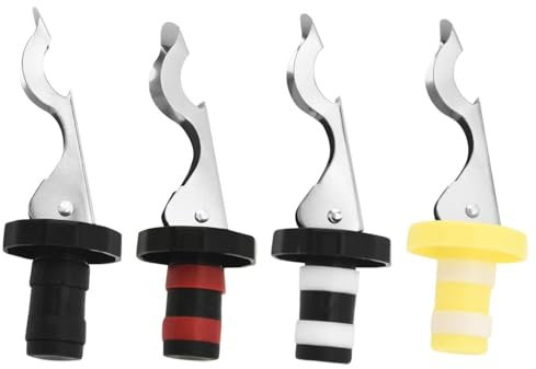 Blocchi Di Bottiglie A 4 Pezzi Con Leve, Tappi Di Bottiglia Di Vino Realizzati In Acciaio Inossidabile, Apri Bottiglia, Chiusura A Bottiglia Multifunzionale, Riutilizzabile