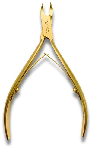 Tronchese professionale per cuticole per manicure e pedicure, in acciaio inox, affilato, per rimuovere cuticole con lame da 3 mm e 5 mm (oro e argento), rimozione unghie e pelle morta (oro, lama da 5