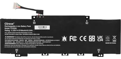 CSrose PC03XL Laptop Battery for HP Pavilion Aero 13-be0000 Pavilion X360 14-DY 14M-DY 14-BA 14-EK 15-ER 15t-ER 15-er0125od 14-dy1031ns 14M-DY0113DX 14M-DY1033DX 14-BA 125CL TPN-DB0E HSTNN-OB1W M24648