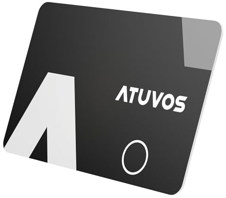 ATUVOS Wallet Tracker Karte Thin 1.6mm, Smart Air Tag Card Kompatibel mit Apple Wo ist? APP (iOS NUR, Android Not Supported), Bluetooth Item Finder für Reisekoffer/Geldbeutel/Koffer/Taschen und mehr