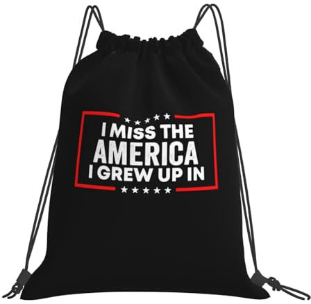 Outdoor Sportarten Turnbeutel Mit Kordelzug 36X42Cm Ich Vermisse Das Amerika, In Dem Ich Aufgewachsen Bin Beutel Zum Bemalen Alltag Schuhbeutel Für Kinder, Jungen, Schule