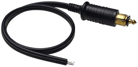 Leloco 12V-24V Zigarettenanzünder Steckdose Adapter mit 0,45m Verlängerungskabel – DIN Norm Steckdosen Adapter für Motorräder, Geländemotorräder und ATVs Verlängerungskabel Zigarettenanzünder