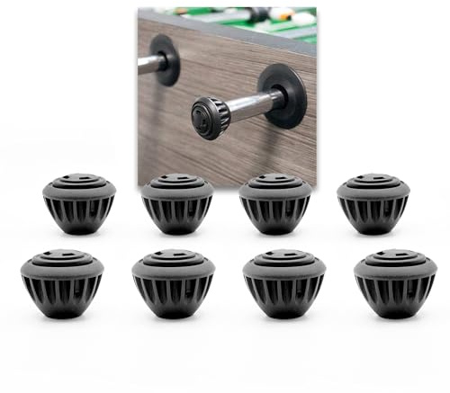 Bandito Kickerstangen Endkappen Safety, 30mm Ø große Sicherheits Abschlusskappen am Stangenende, aus weichem Kunststoff, schützt den Spieler, Kinderschutz, Set 8 St. für 16mm und 13mm Stangen (13 mm)