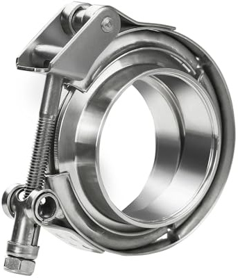 Acciaio inossidabile a forma di V Morsetto a V da 1,5-5 pollici a sgancio rapido con flange for scarico in acciaio inossidabile 304(2inch)