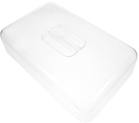 VICASKY Cloche 1 Acrylique à Transparent Rectangulaire Pièce Gâteau | Couvercles pour Présentoirs à Biscuits, Couvercle de Planche à Charcuterie, Servir en Cafés et Restaurants