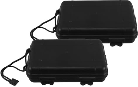 BUGUUYO Caja de Almacenamiento para Puntas de Flecha Resistente al Agua, Estuche Portátil de Plástico Grande 2 Unidades con Acolchado Interno para Tiro y Actividades al Aire Libre
